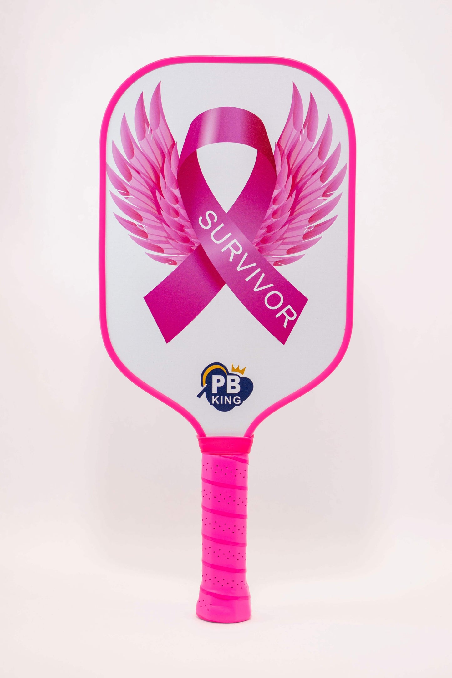 Survivor Edition Pickleball Paddle — Pink Ribbon Wings
