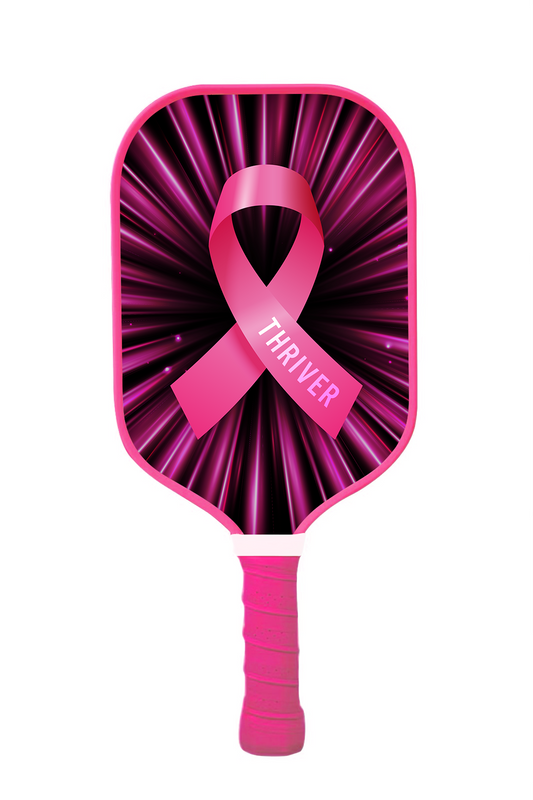 Thriver Edition Pickleball Paddle — Pink Ribbon Burst