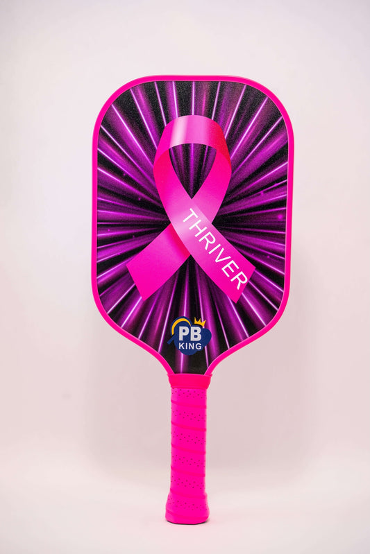 Thriver Edition Pickleball Paddle — Pink Ribbon Burst